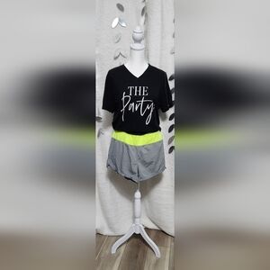 Danskin/Now Neon Yellow/Grey Shorts Size: M